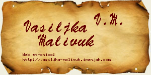 Vasiljka Malivuk vizit kartica